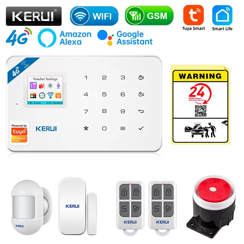 Smart Home Automation Diy - KERUI Alarmsysteem Kit W184 4G WIFI