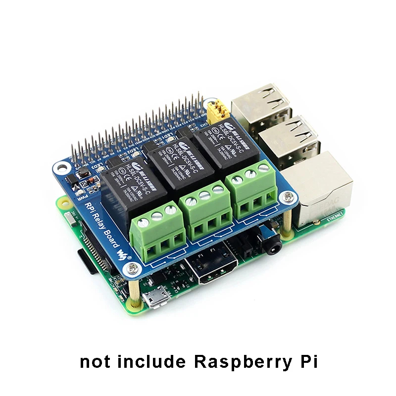 Home Automation Raspberry Pi - 3 Kanaals Relais Uitbreidingskaart Raspberry Pi