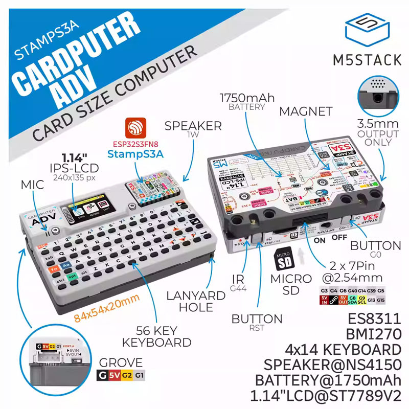 Iot Diy Home Automation - M5Stack Cardputer Adv Programmeerbare computer op