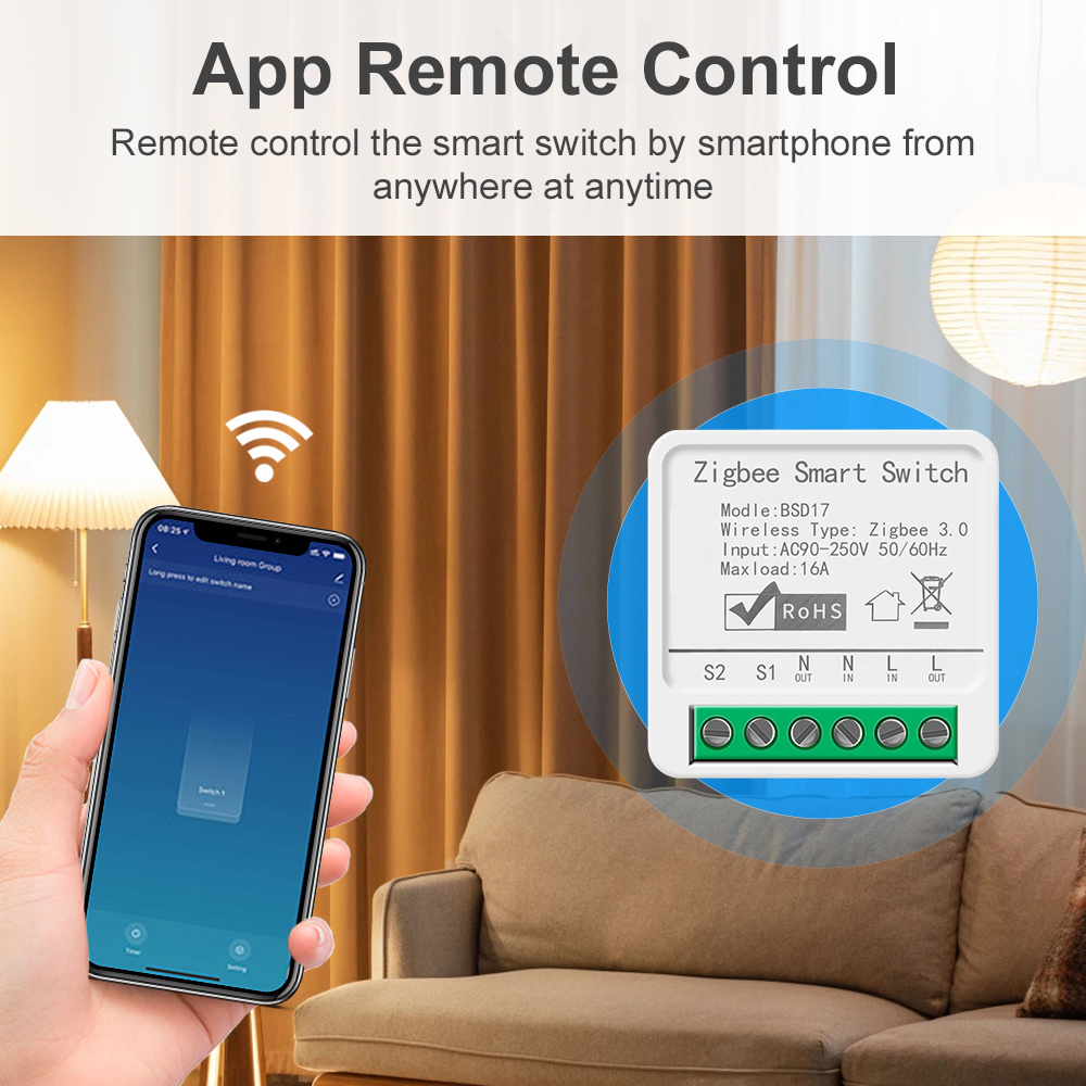 16A ZigBee3.0 slimme lichtscha - Smart Home Automation Diy recensie en prijs