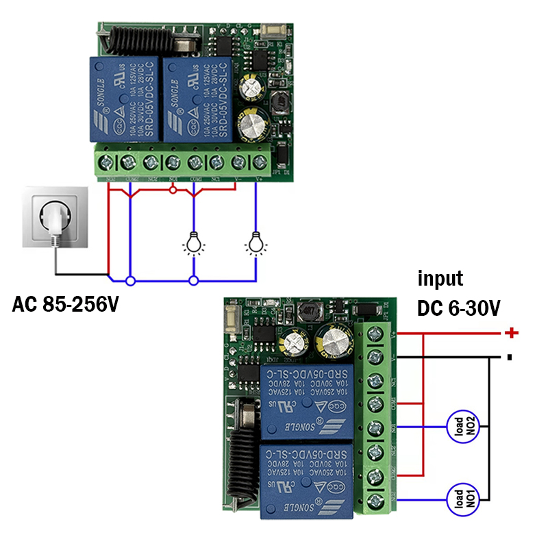 DC 9V 12V 24V AC 85-250V 2CH R - 433Mhz Receiver Module recensie en prijs