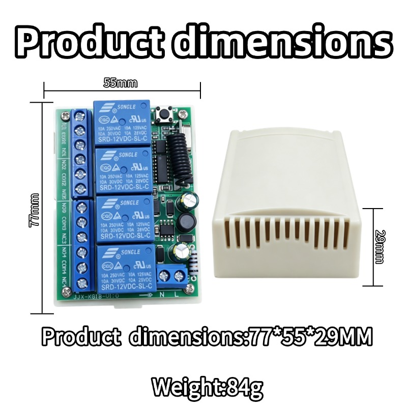 433 MHz AC 110V 220V 4-kanaals - 433Mhz Receiver Module recensie en prijs