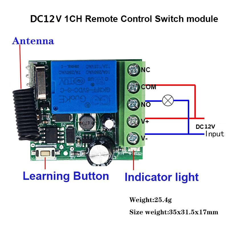 10A Relaisontvangermodule DC 1 - 433Mhz Receiver Module recensie en prijs